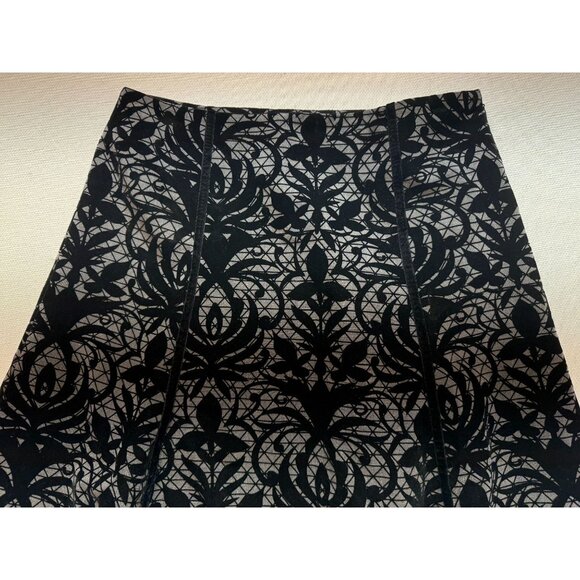 East 5th Womens A-Line Skirt Size 12 Black Gray Floral Whimsigoth Chic Boho - Picture 4 of 12